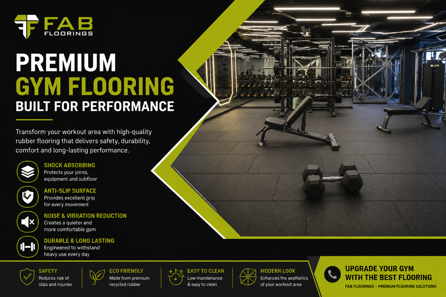 Premium Gym Flooring Improves Your Workout Area in UAE