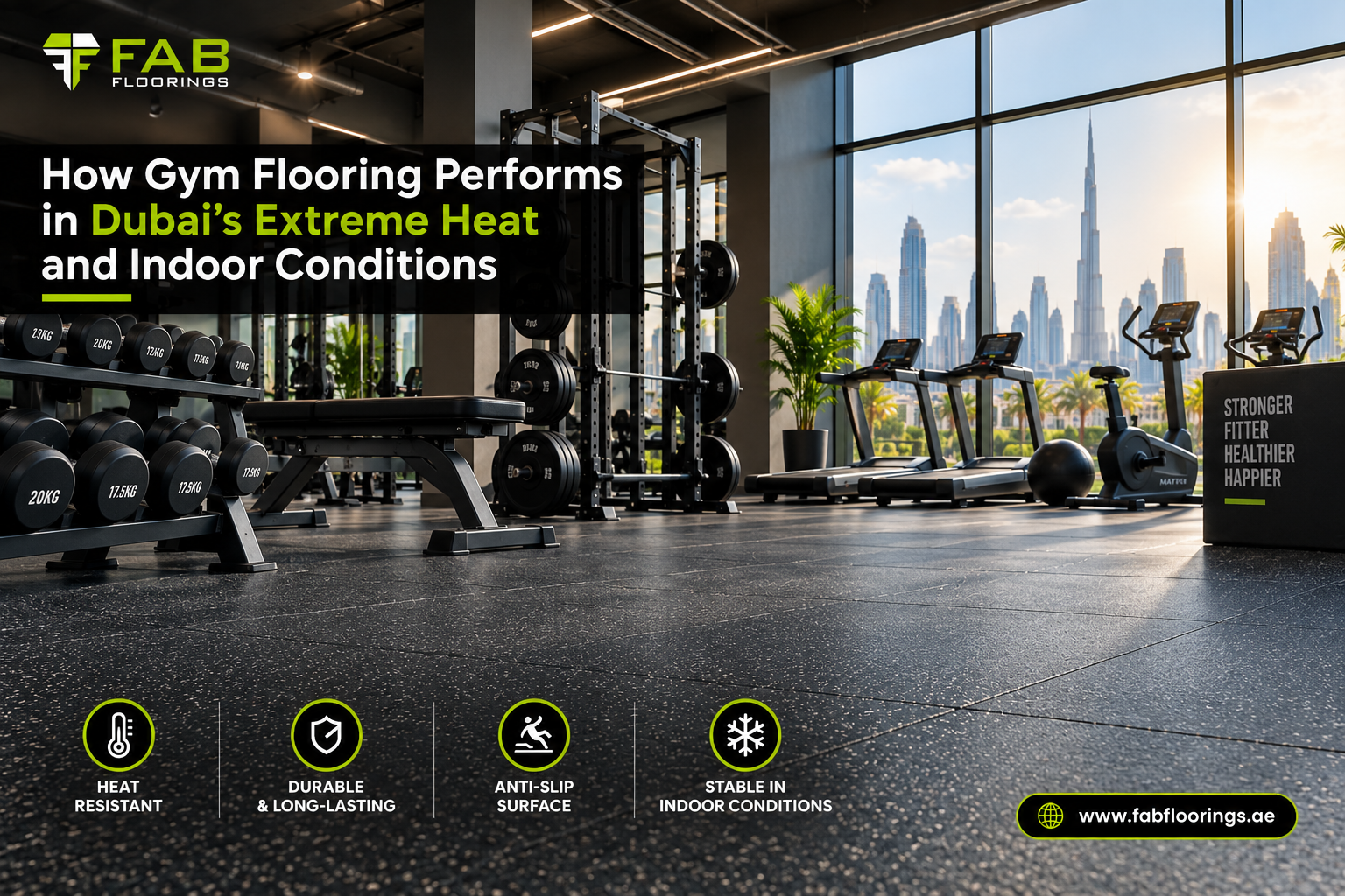 How Gym Flooring Performs in Dubai’s Extreme Heat and Indoor Conditions