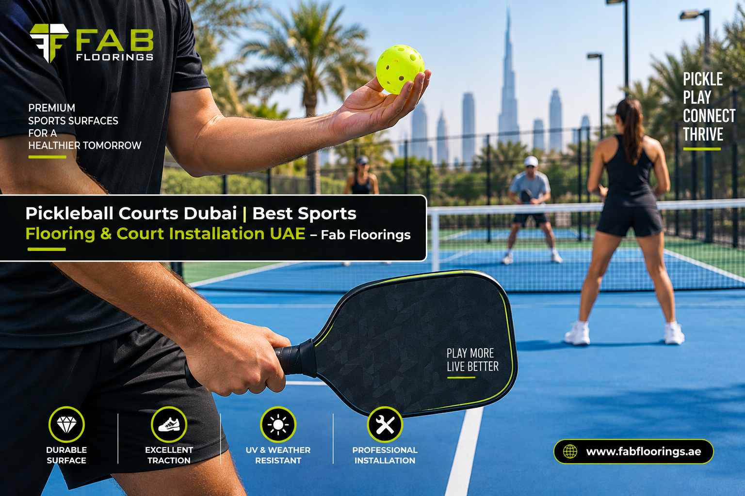 Pickleball Courts Dubai | Best Sports Flooring & Court Installation UAE – Fab Floorings