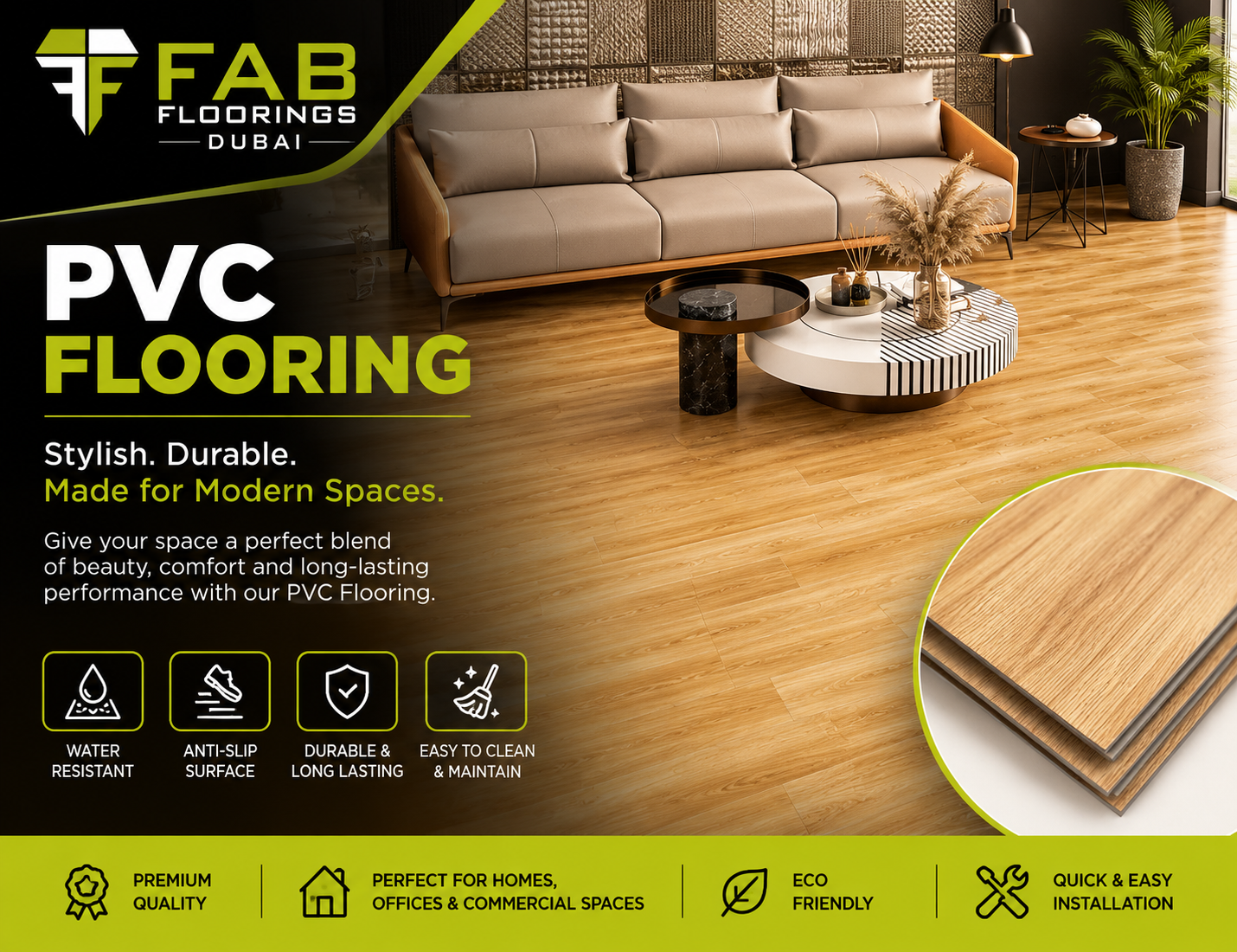 Premium PVC Flooring Supplier & Installation in Dubai, UAE