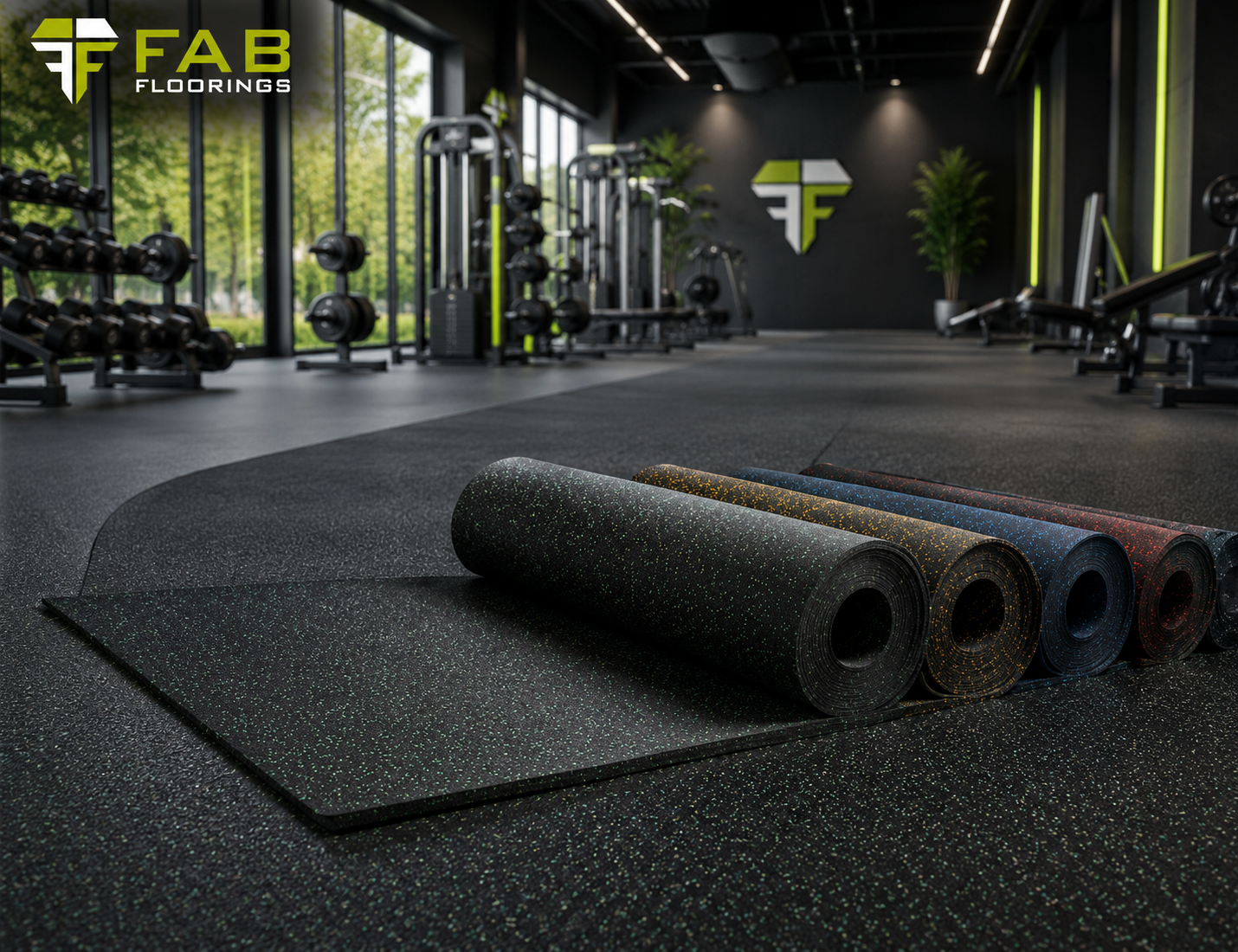 Rubber Roll Gym Flooring Supplier in Dubai, UAE